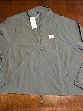 Staple Pigeon Half Zip Windbreaker Jacket STPL Men's M Charcoal NWT